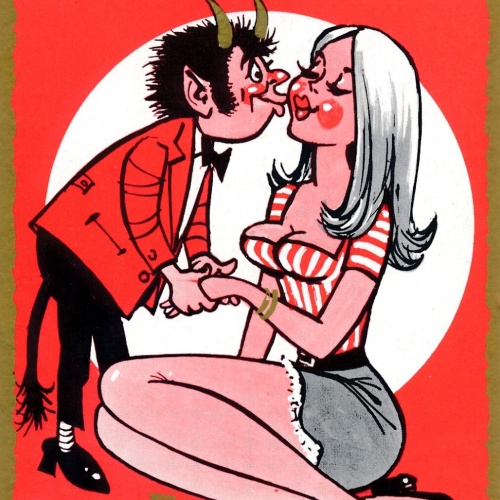 Motiv - Karte vom Krampus - Krampusine Justament und Unverzüglich (11345)