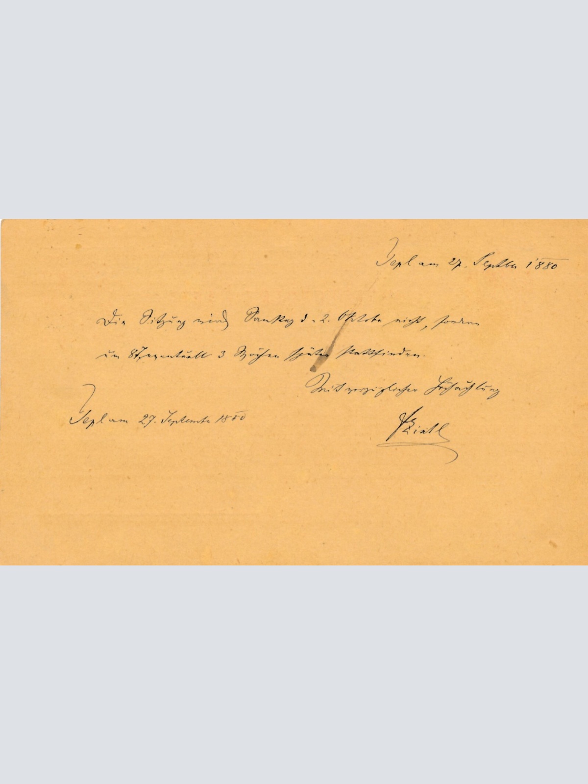 2 Kreuzer - Ganzsachen Karte 1880 aus Tepl (11143)