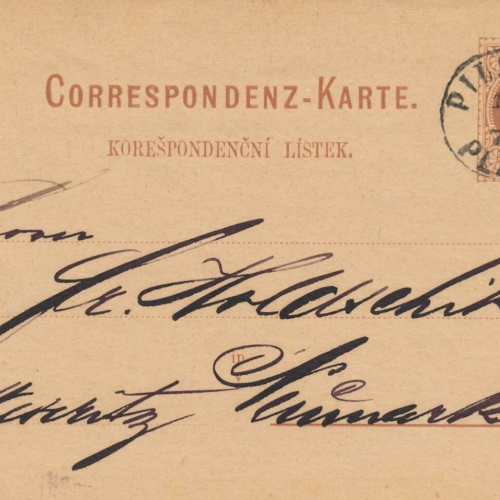 2 Kreuzer - Ganzsachen Karte 1878 aus Pilsen (11150)