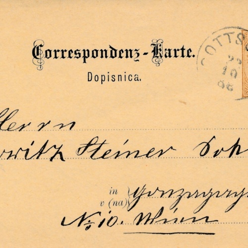 2 Kreuzer - Ganzsachen Karte 1888 aus Gottschee (11138)