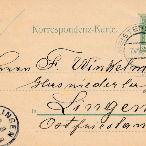 5 Heller Ganzsachen - Karte 1907 aus Meistersdorf (11611)
