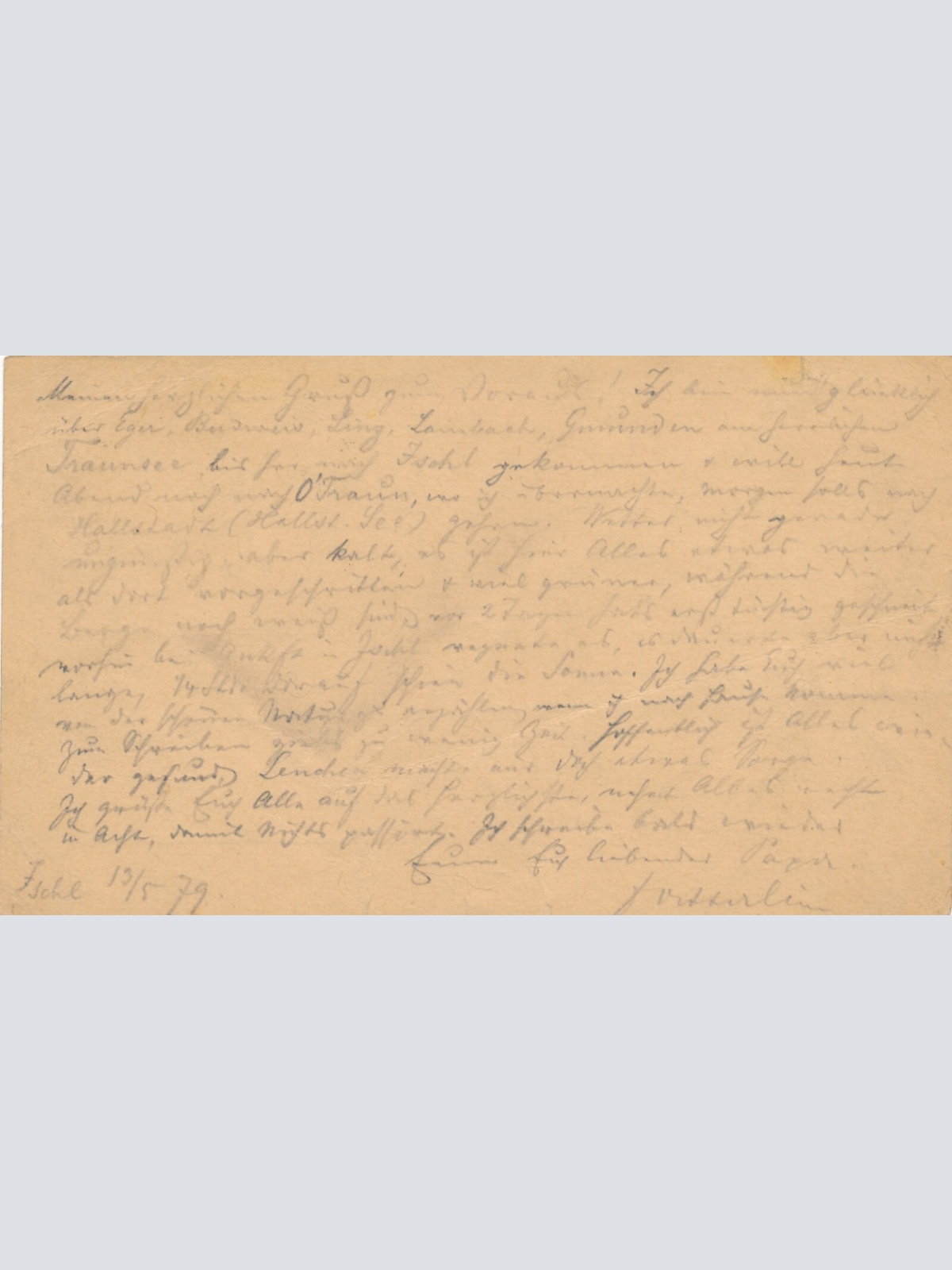 2 Kreuzer Ganzsachen - Karte 1879 aus Ischl (11594)