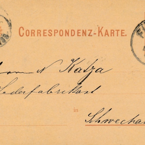 2 Kreuzer Ganzsachen - Karte 1881 aus Fünfhaus (11171)