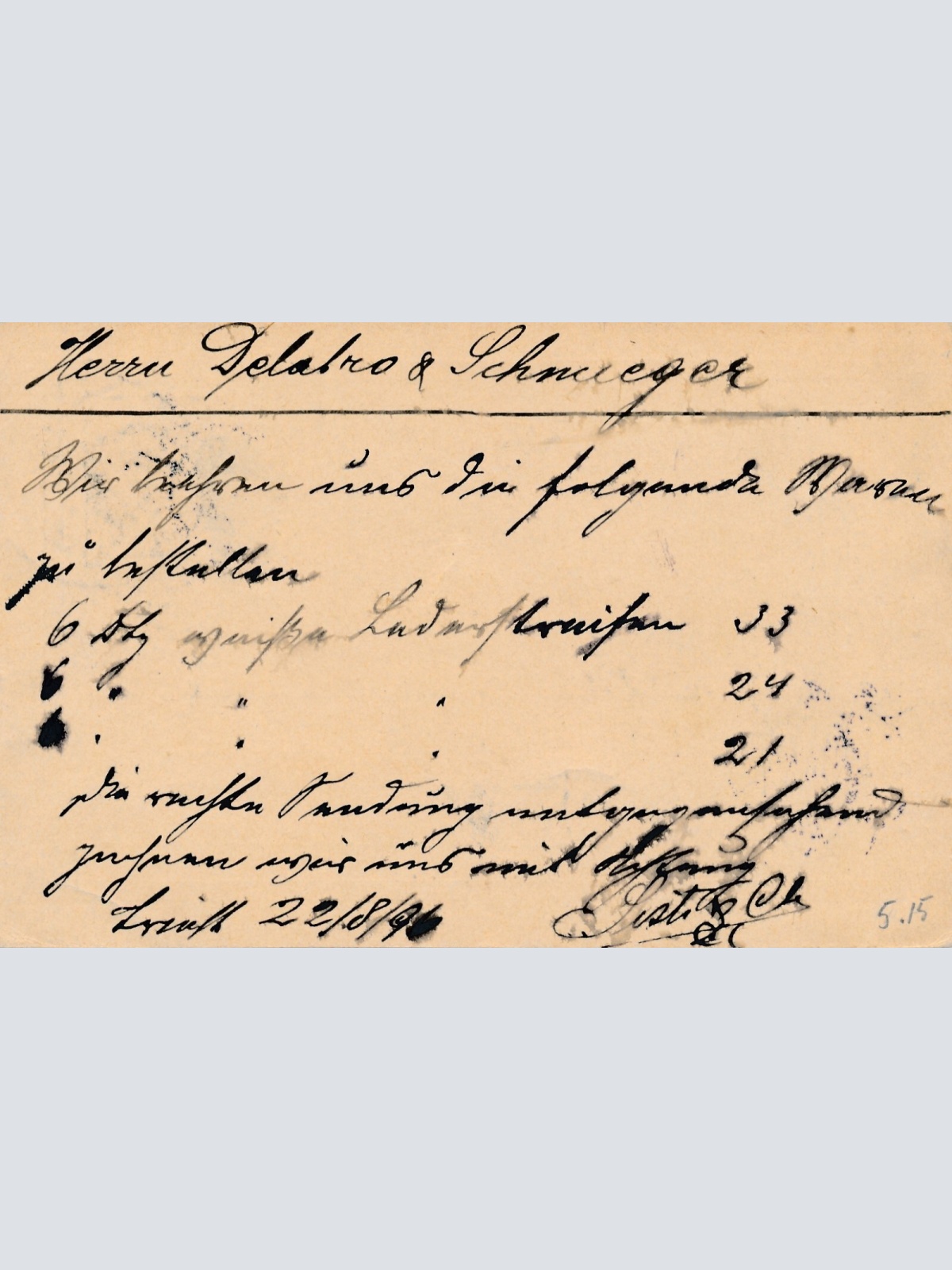 2 Kreuzer Ganzsachen - Karte (Ital) 1896 aus Triest (11598)