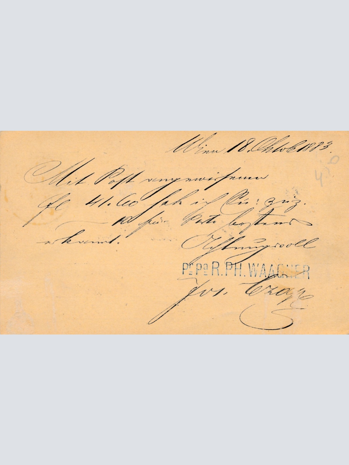 2 Kreuzer Ganzsachen - Karte 1883 aus Wien Mariahilf (11177)