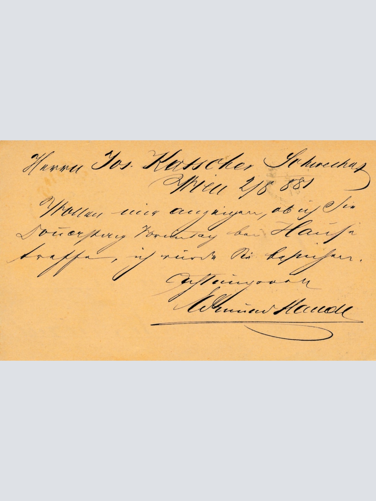 2 Kreuzer Ganzsachen - Karte 1881 aus Fünfhaus (11169)