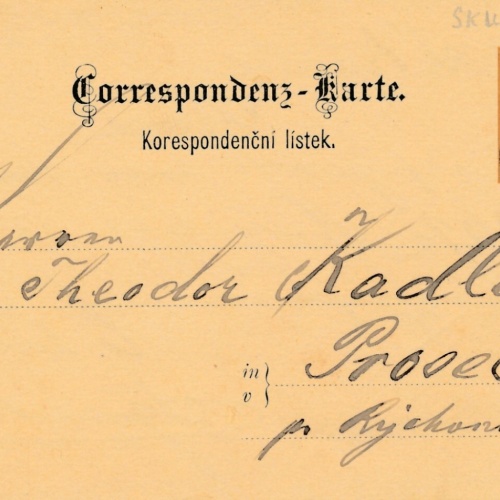 2 Kreuzer Ganzsachen - Karte 1885 aus Skuc (11164)