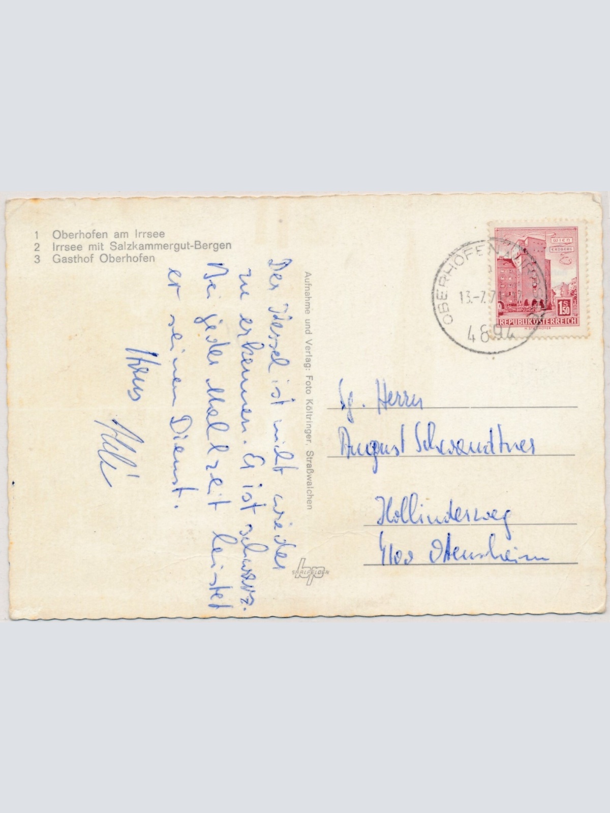 AK, Oberhofen am Irrsee, Oberösterreich (S2722)