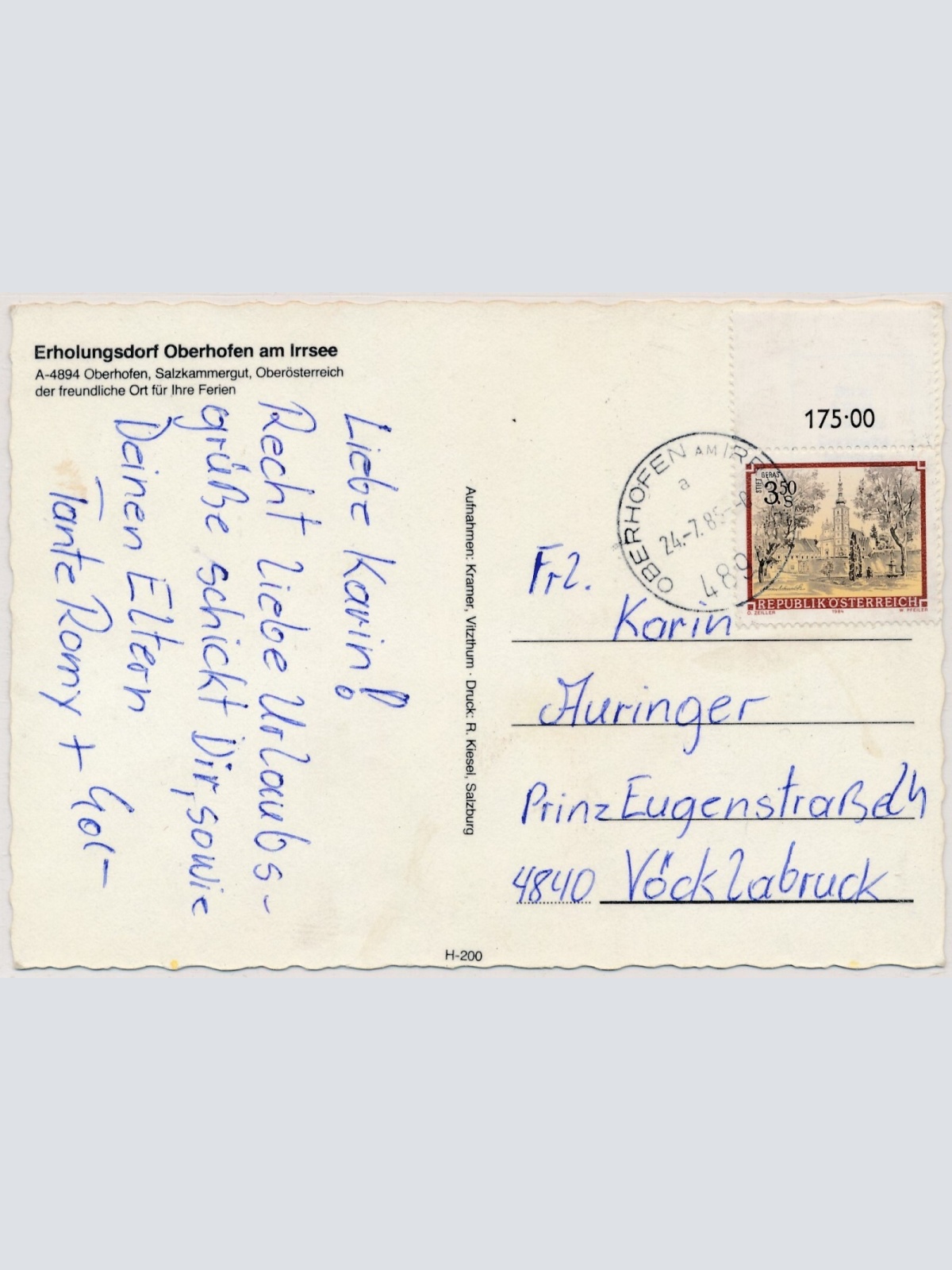 AK, Oberhofen am Irrsee, Oberösterreich (S2723)