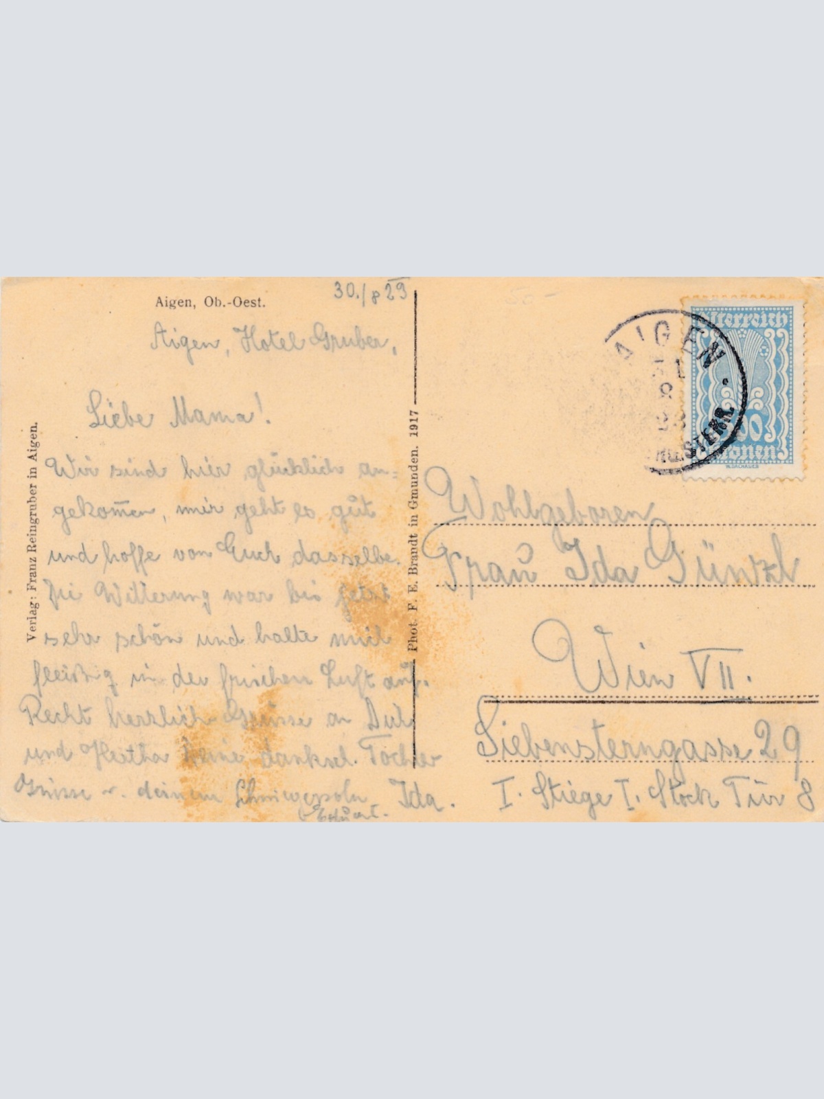 AK aus Aigen Oberösterreich Ansichtskarte (11194)