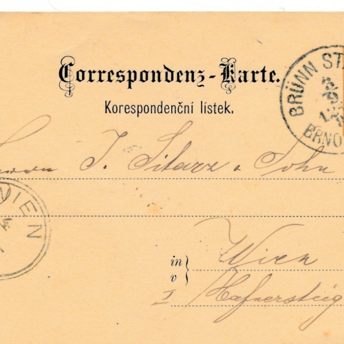 2 Kreuzer Ganzsachen - Karte 1884 aus Brünn Stadt (11187)