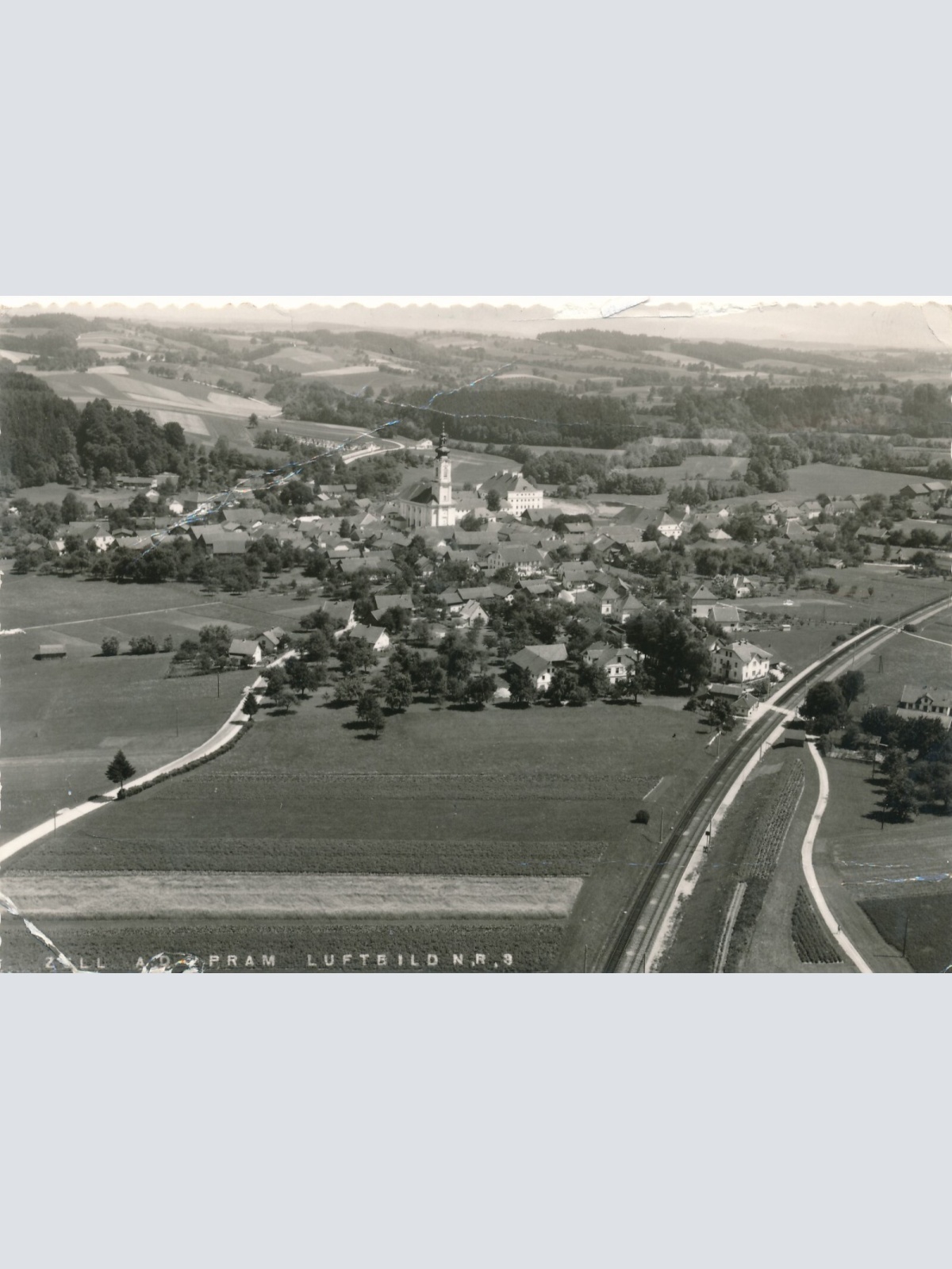 AK aus Zell an der Pram Luftbild Nr. 3 Oberösterreich Ansichtskarte (11538)