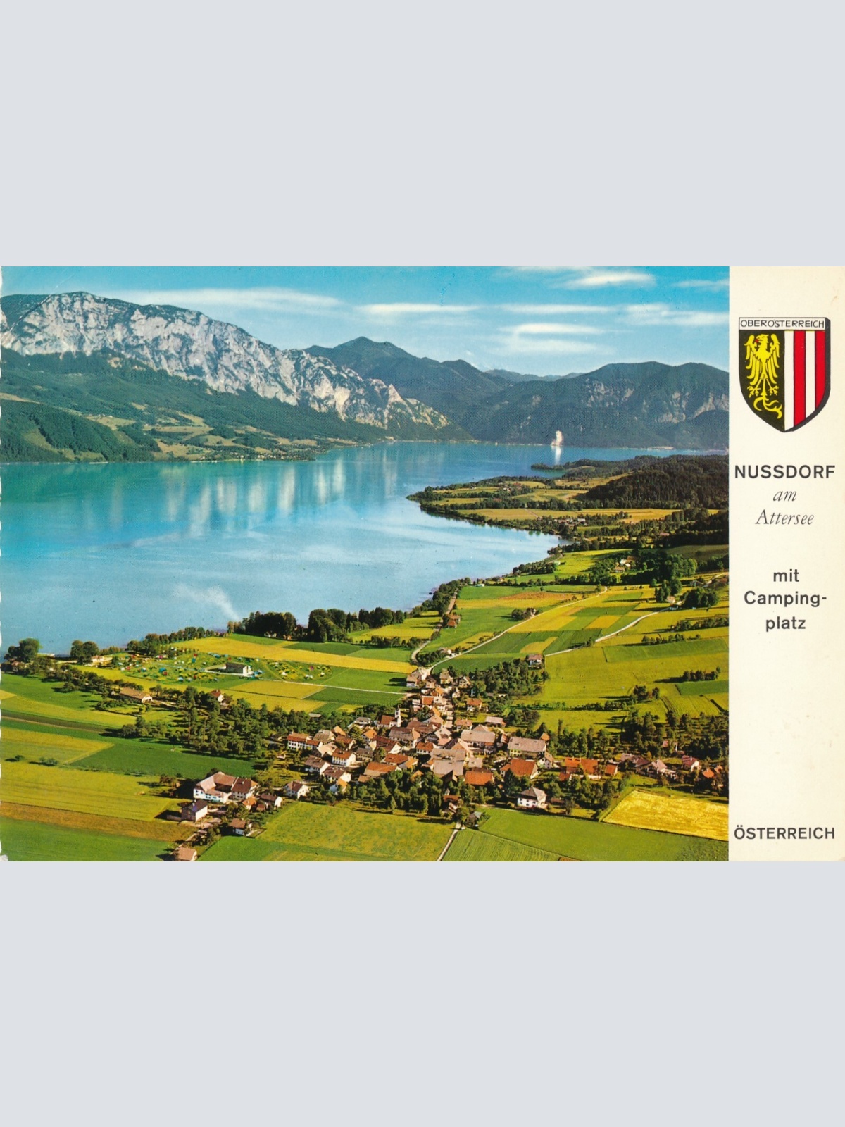 Alpine - Luftbild aus Nussdorf am Attersee Oberösterreich Ansichtskarte (11576)