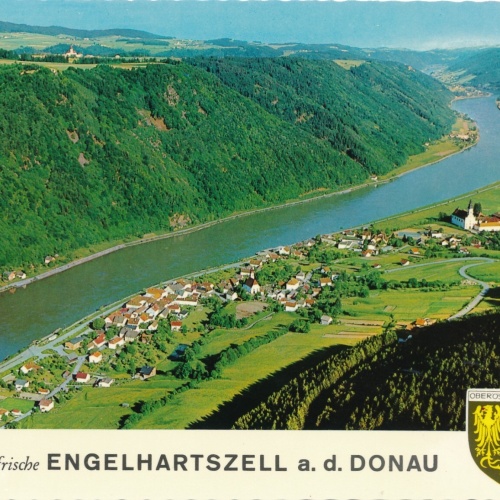 Alpine - Luftbild aus Engelshartszell Oberösterreich Ansichtskarte (11557)