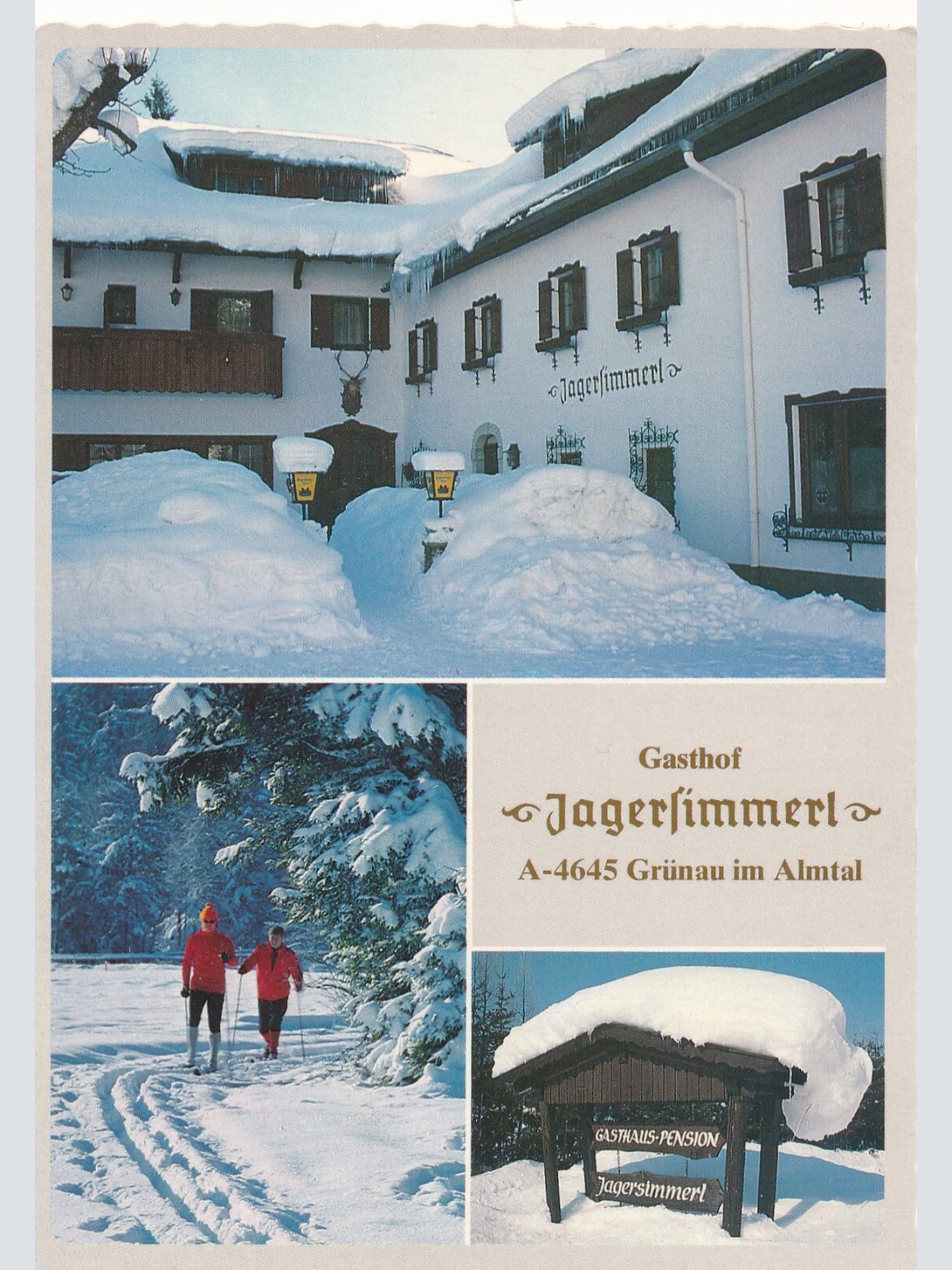 AK aus Grünau mit Gasthof Jagersimmerl Oberösterreich Ansichtskarte (11660)