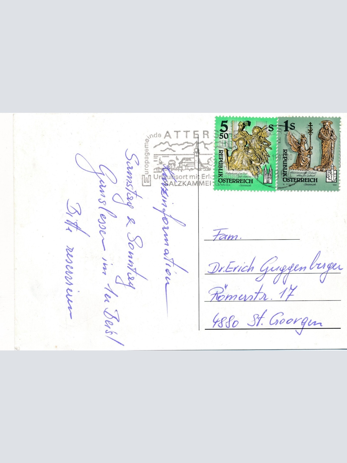 AK vom Attersee mit Dampfer Oberösterreich Ansichtskarte (11663)