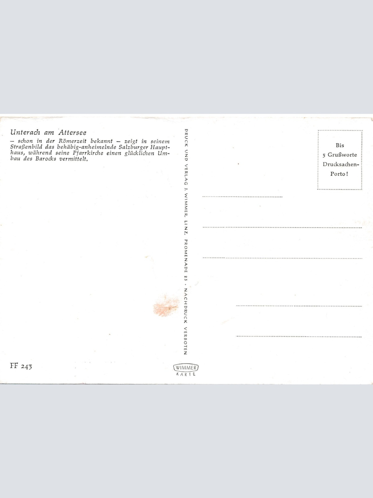 AK, Unterach am Attersee, Oberösterreich (S2769)