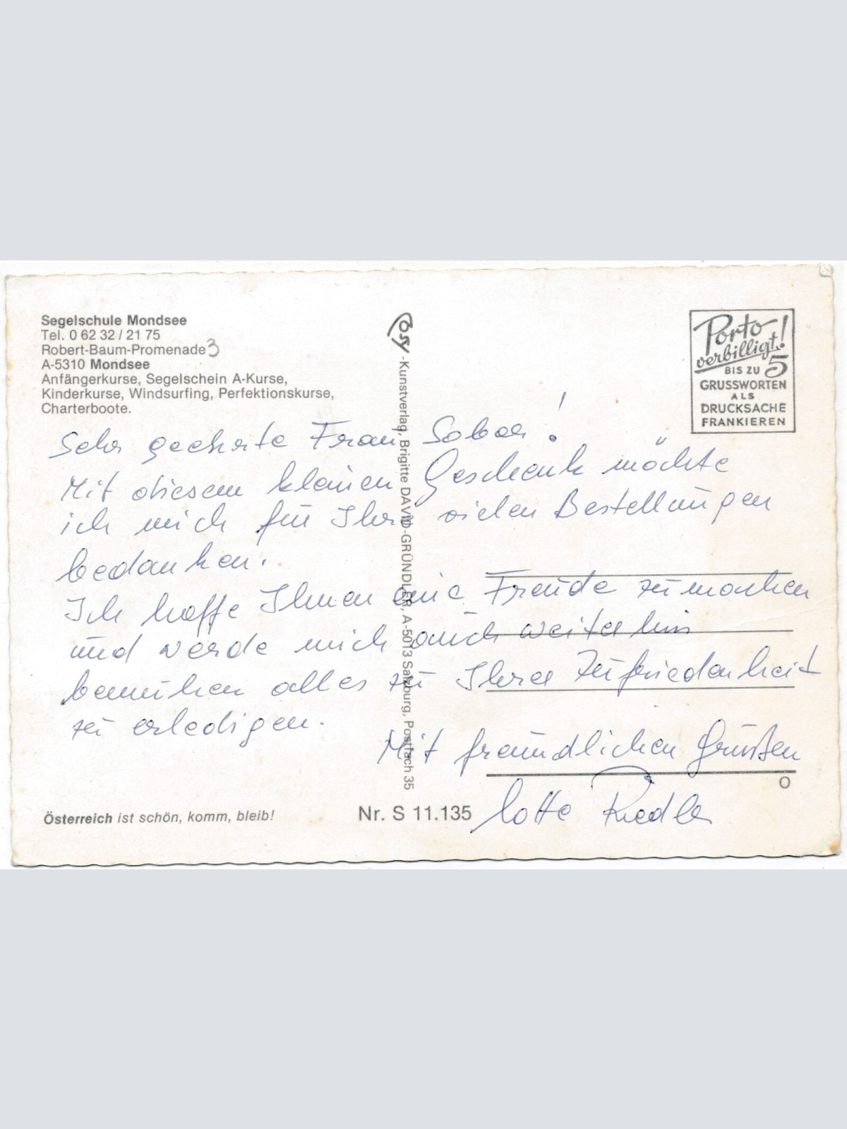 AK, Mondsee, Segelschule, Oberösterreich (S2760)