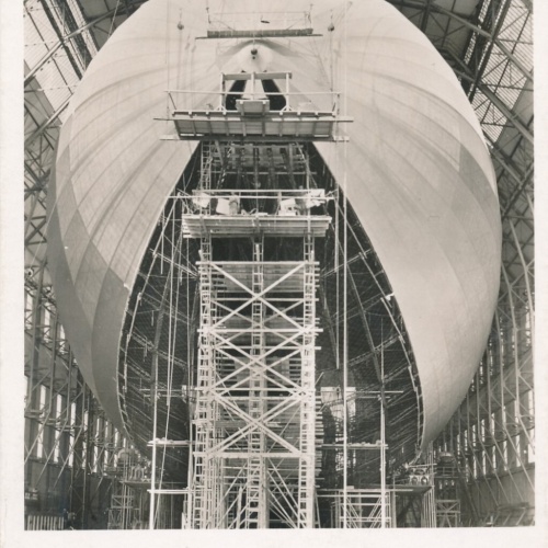 AK der Bau des LZ 130 Zeppelin Länge 245 m Durchmesser 41,2 m (10754)