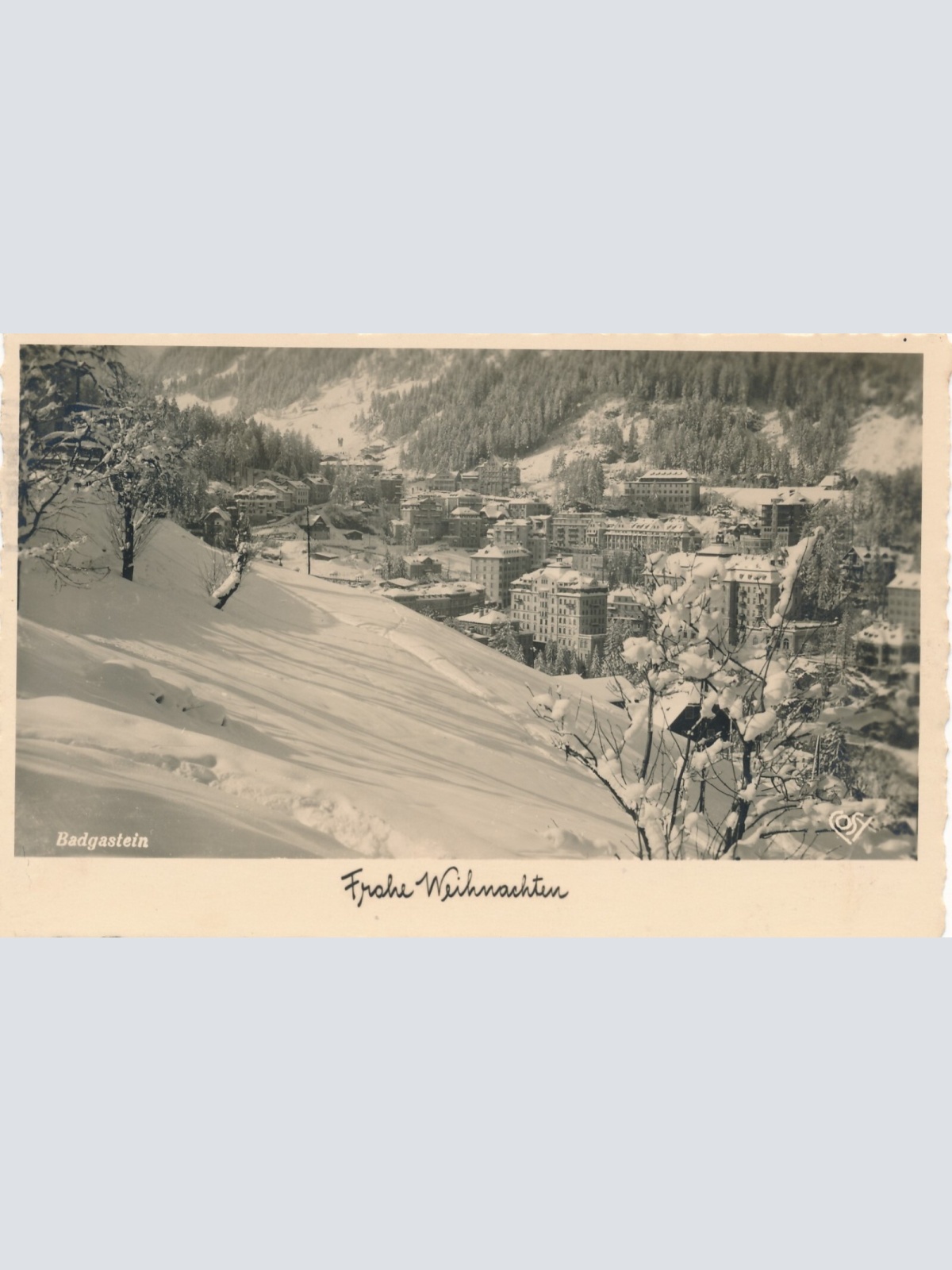 AK aus Badgastein Frohe Weihnachten Salzburg Ansichtskarte (11428)