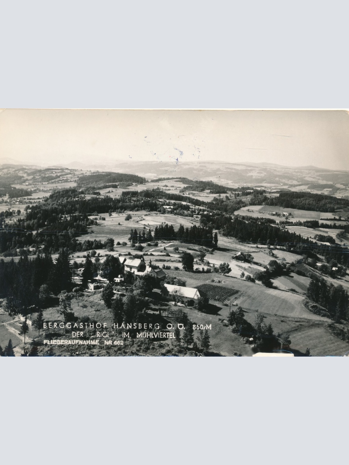 AK aus Hansberg Fliegeraufnahme Nr. 662 Oberösterreich Ansichtskarte (11507)