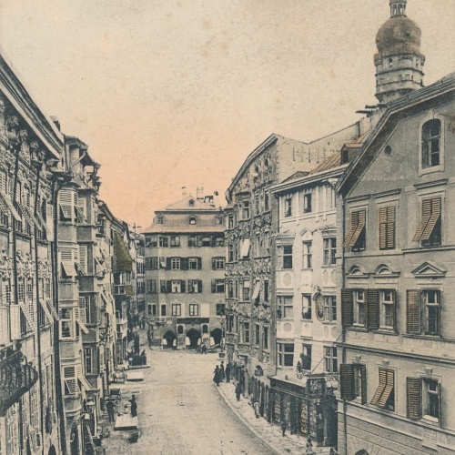 AK aus Innsbruck Herzog Friedrichgasse Tirol Ansichtskarte (11465)