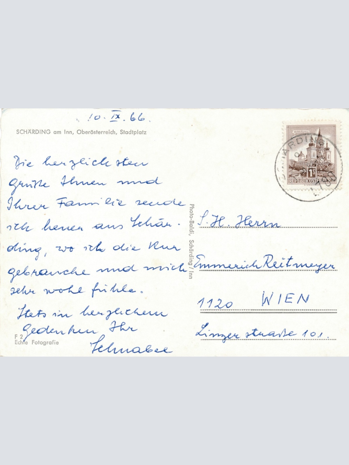 AK aus Schärding mit Oldtimer Oberösterreich Ansichtskarte (11458)