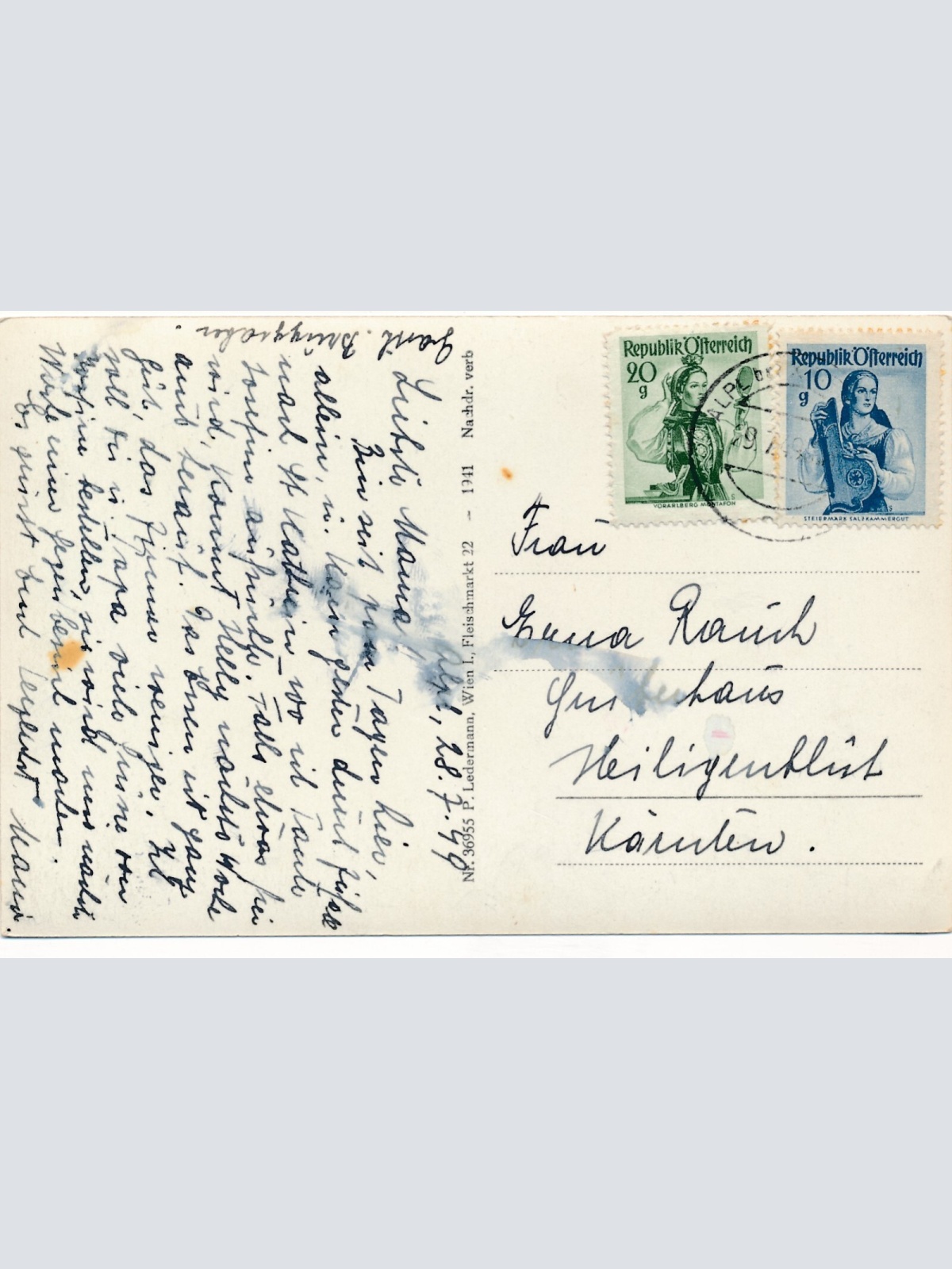 AK aus Krieglach mit Gasthaus Waldheimat Steiermark Ansichtskarte (11945)