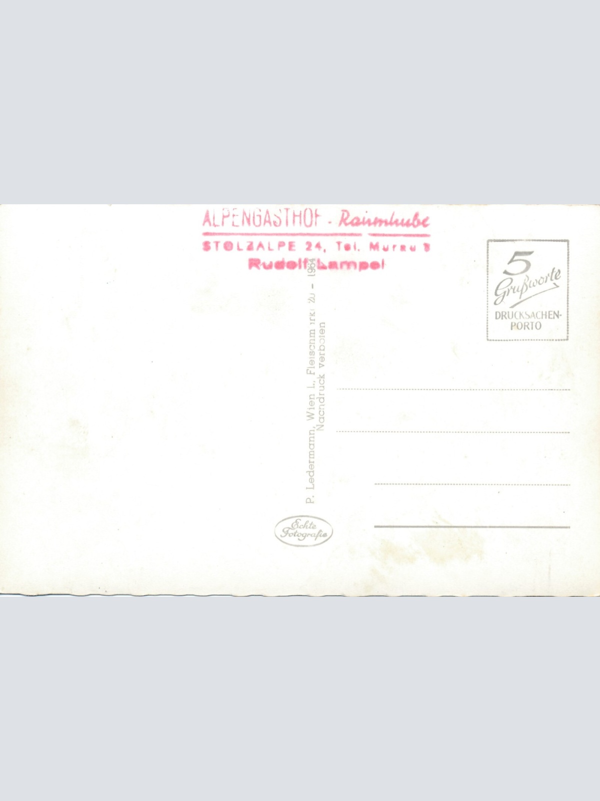 AK aus Stolzalpe bei Murau mit Gasthof Ramhube Steiermark Ansichtskarte (11979)