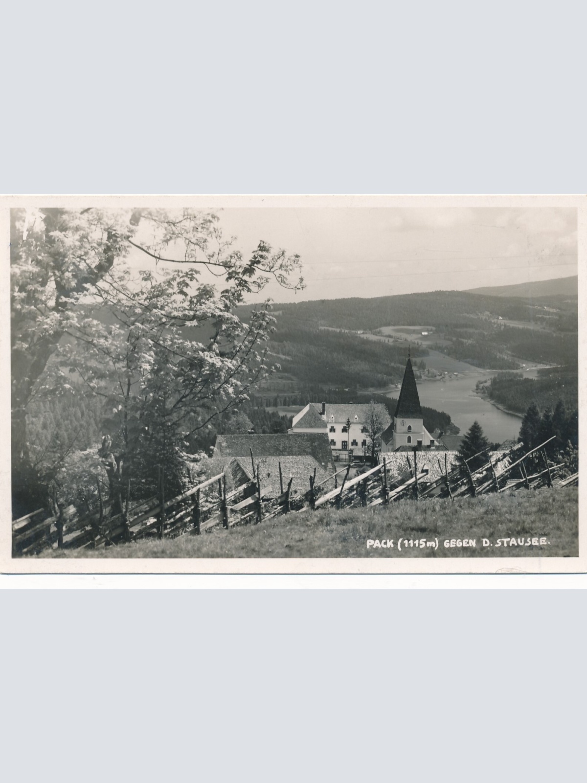 AK aus Pack gegen D. Stausee Steiermark Ansichtskarte (11969)
