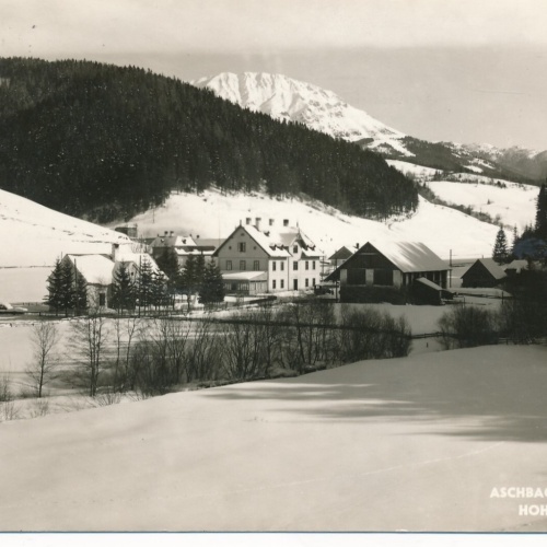 AK aus Aschbach mit Hohe Veitsch Steiermark Ansichtskarte (12077)
