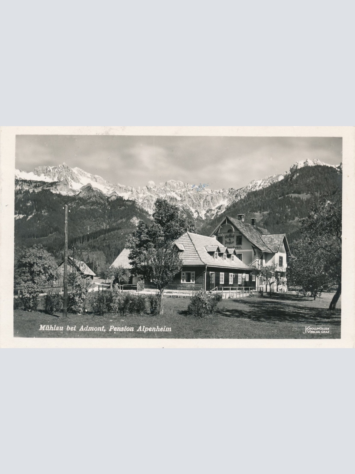 AK aus Mühlau bei Admont mit Pension Alpenheim Steiermark Ansichtskarte (12064)