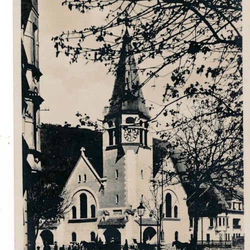 AK aus Leoben mit Gustav Adolf Kirche Steiermark Ansichtskarte (12068)