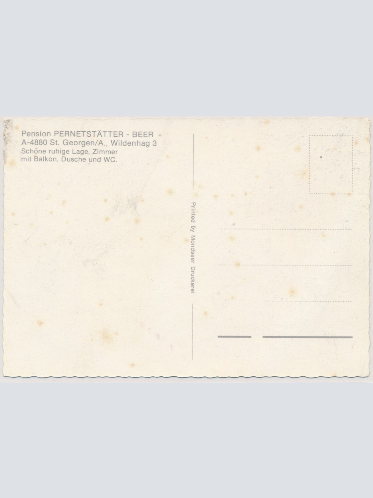 AK, St. Georgen, Pension Pernetstätter, Oberösterreich (S2804)