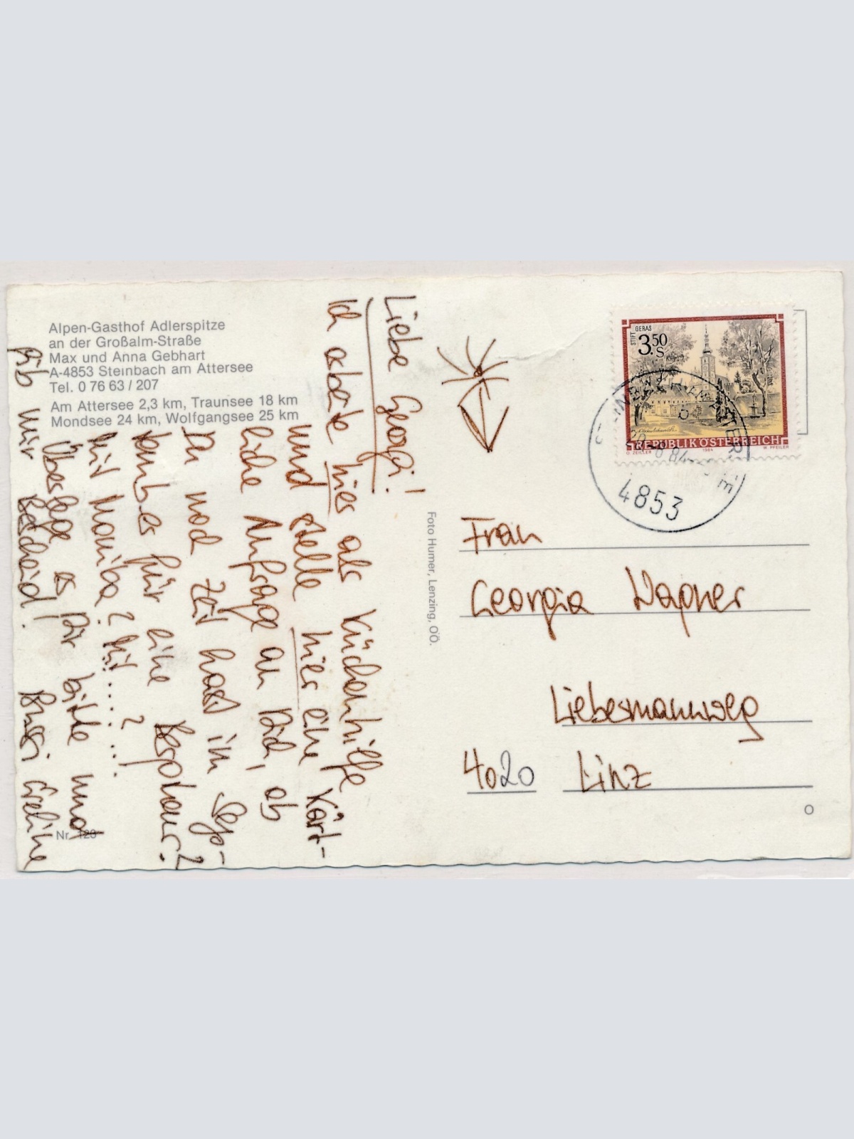 AK, Steinbach, Alpengasthof Adlerspitze, Oberösterreich (S2807)