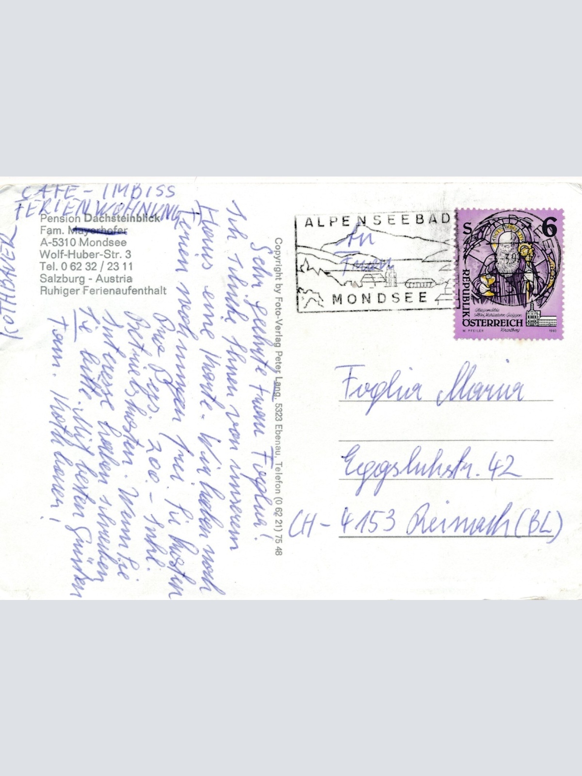 AK, Mondsee, Pension Dachsteinblick, Oberösterreich (S2838)