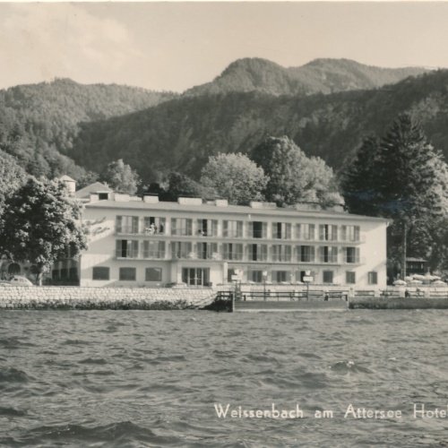 AK aus Weissenbach mit Hotel Post Oberösterreich Ansichtskarte (11741)