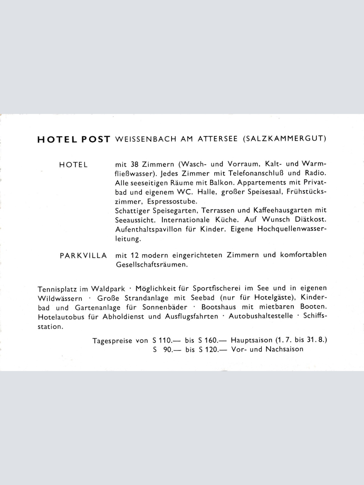 AK aus Weissenbach mit Hotel Attersee Oberösterreich Ansichtskarte (11743)