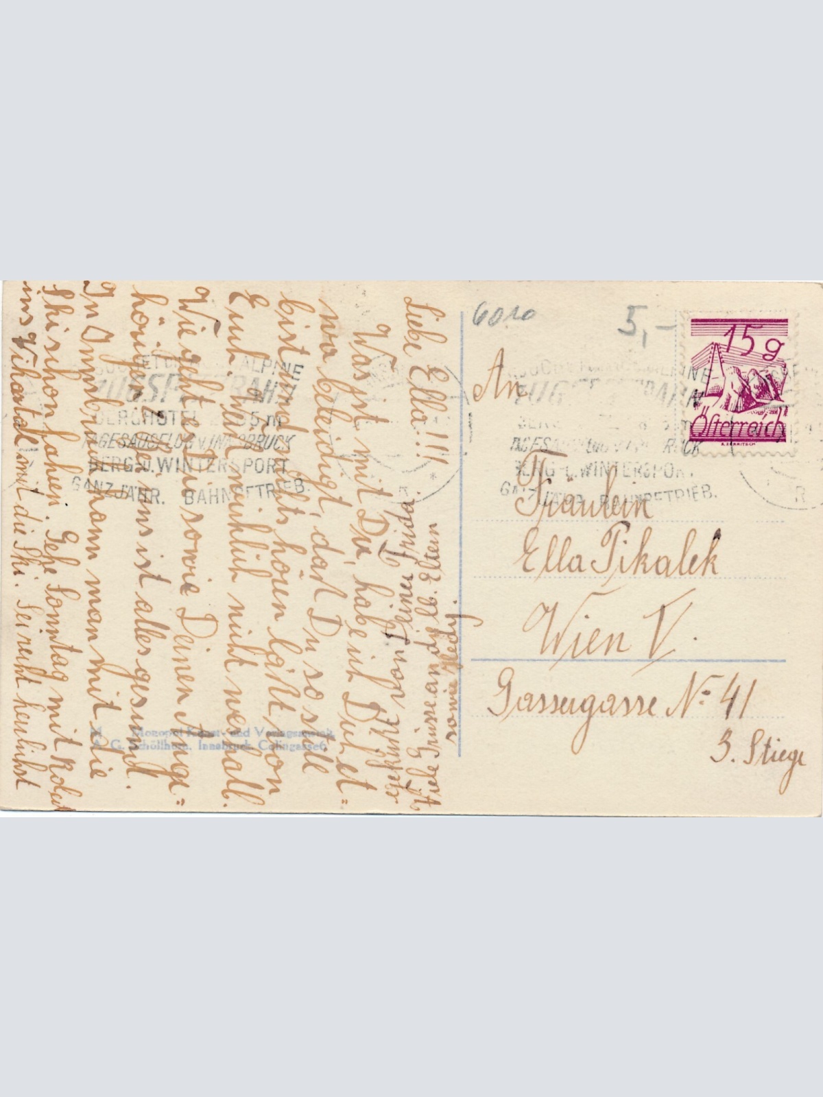 AK aus Innsbruck Tirol Ansichtskarte (11722)