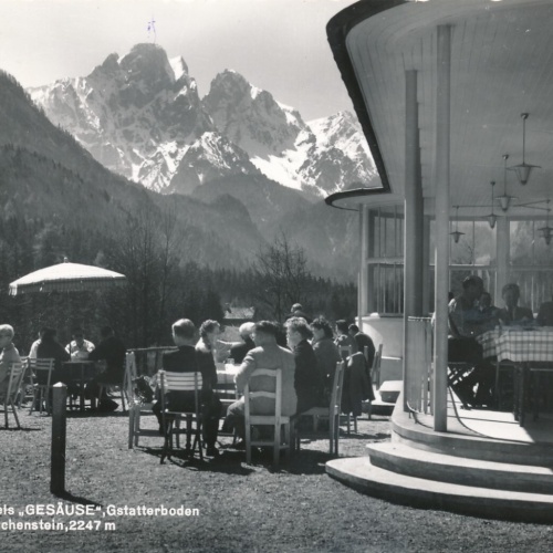 AK aus Gstatterboden Hotel Gesäuse mit Terasse Steiermark Ansichtskarte (11909)