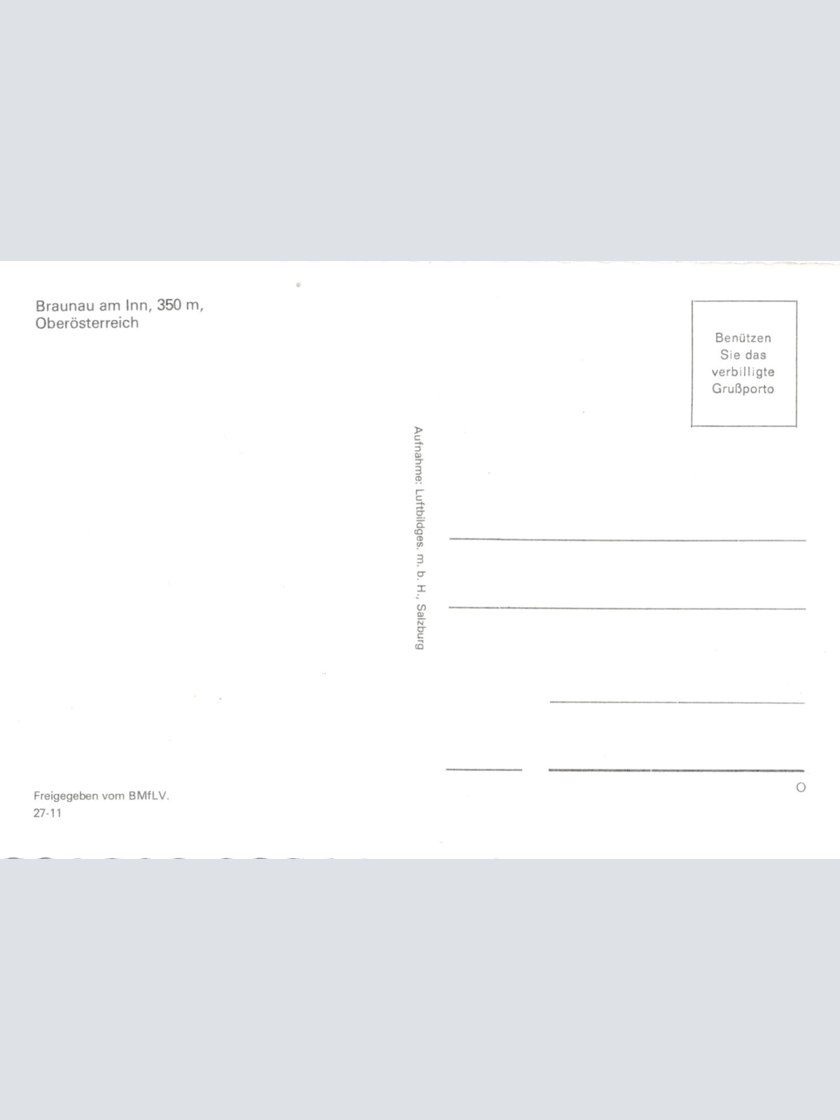 AK aus Braunau Oberösterreich Fliegerfoto Ansichtskarte (J266)