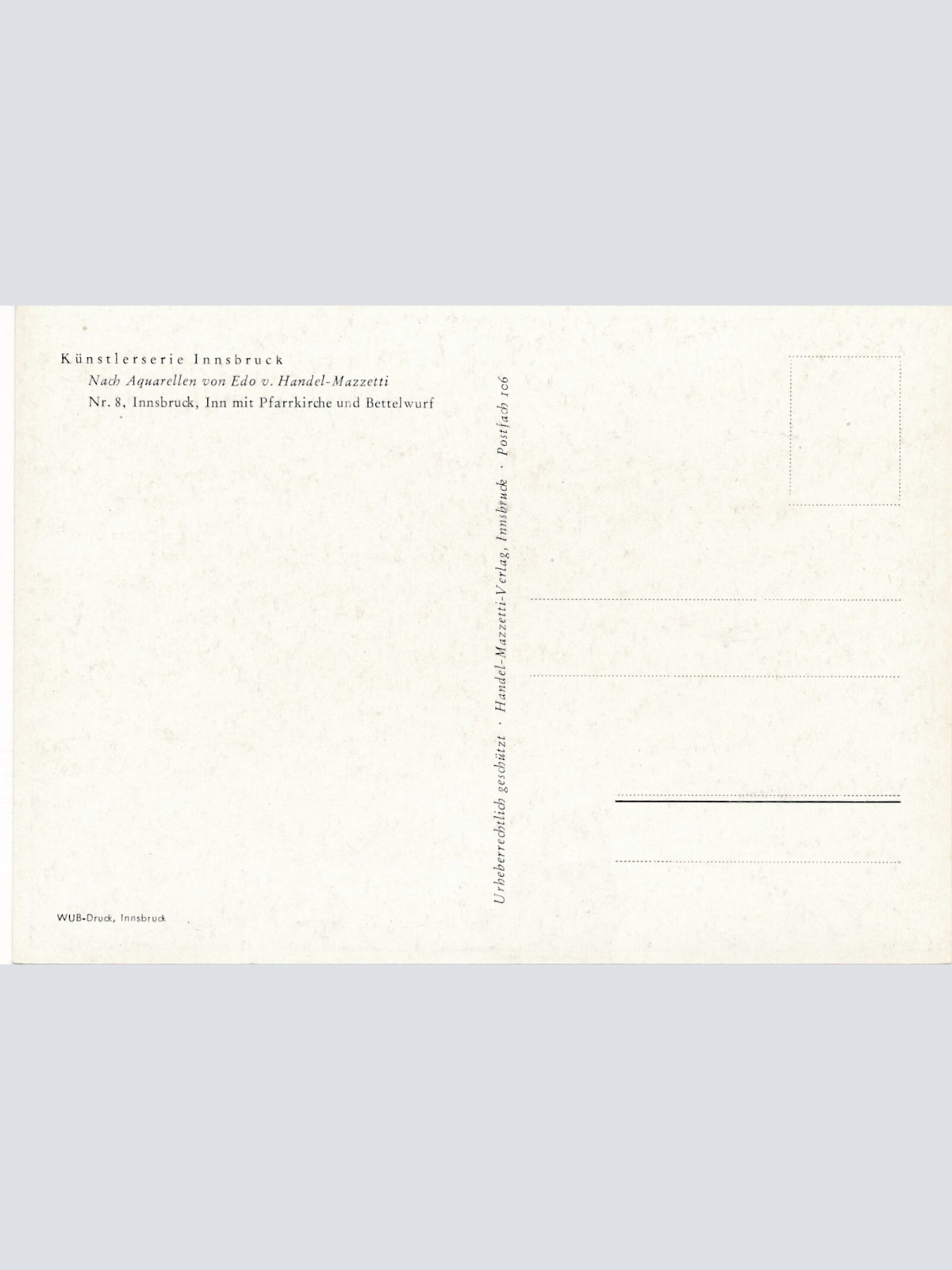 AK Künstlerserie aus Innsbruck mit Pfarrkirche Ansichtskarte (11781)