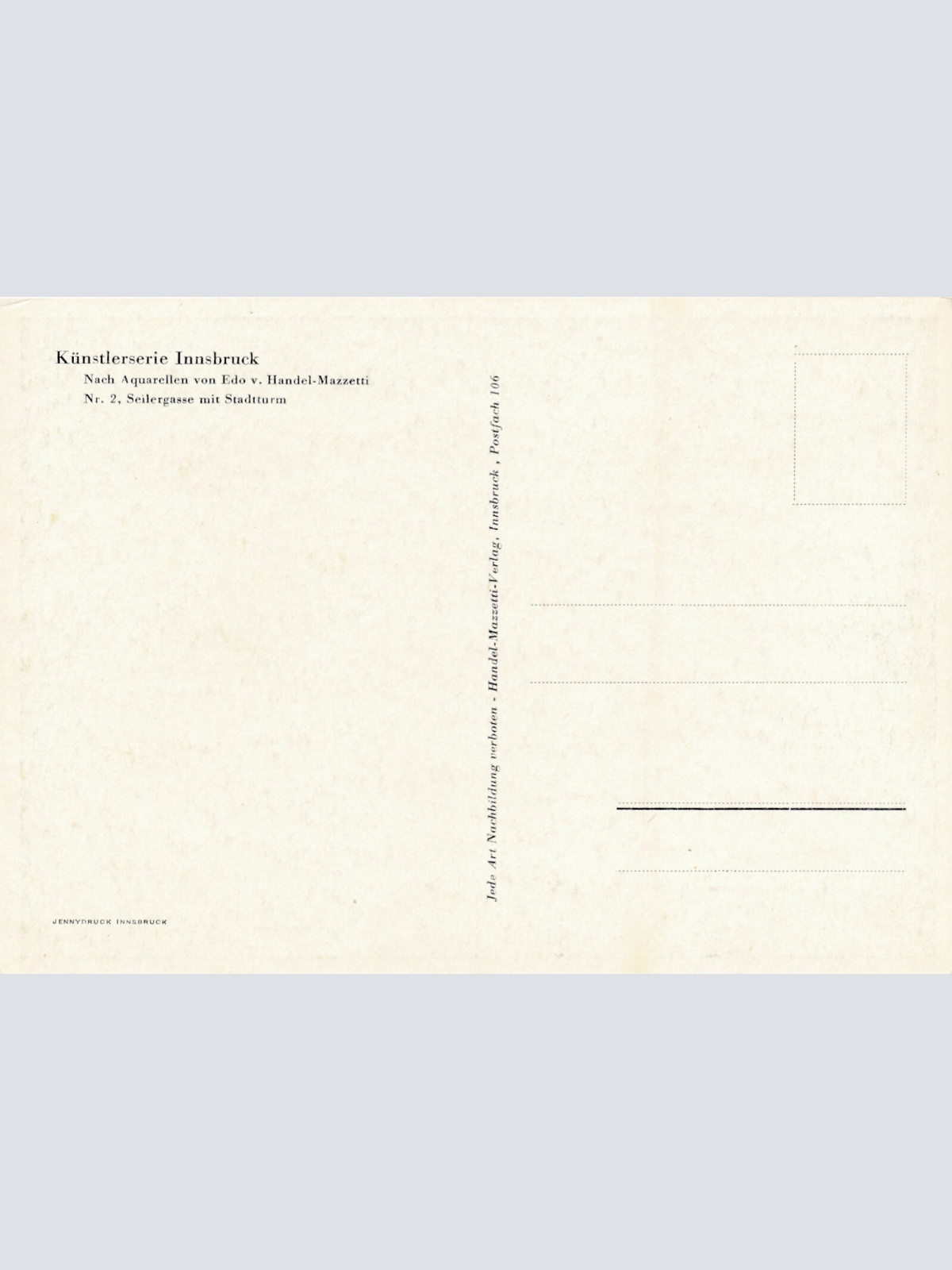 AK Künstlerserie aus Innsbruck Seilergasse Ansichtskarte (11786)