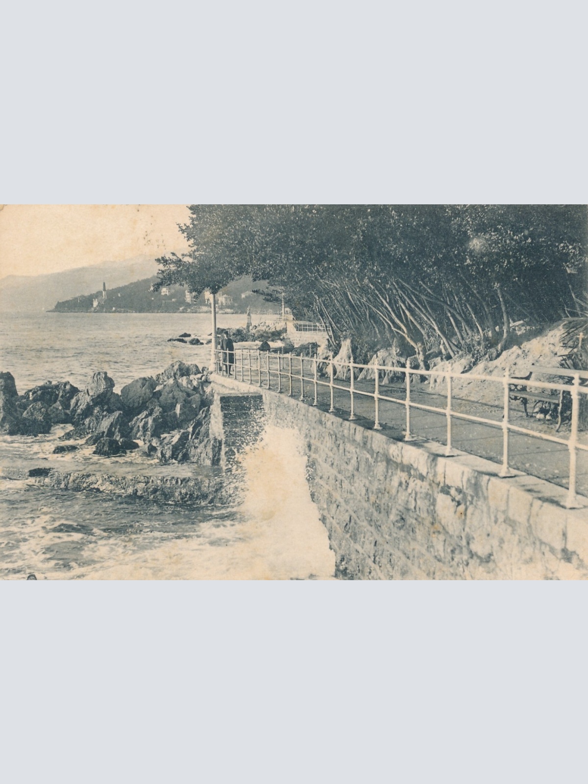 AK aus Abbazia Brandenburg am Strandweg Italien Ansichtskarte (11789)