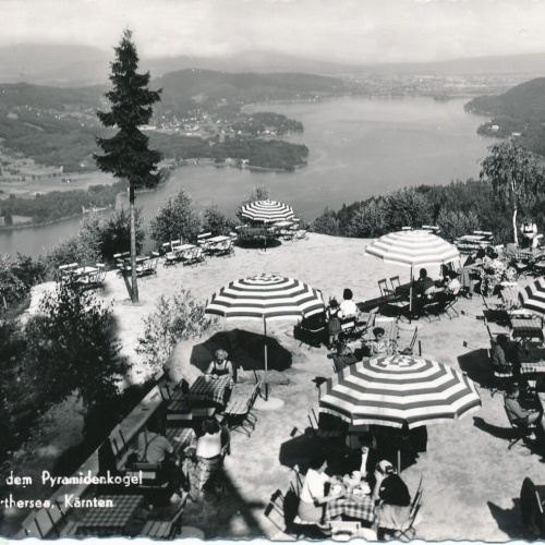 AK blick auf Pyramidenkogel mit Terasse Kärnten Ansichtskarte (12174)