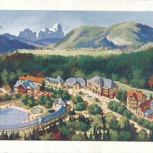 AK aus Villach mit Warmbad Radioaktives Wärmebad Kärnten Ansichtskarte (12270)