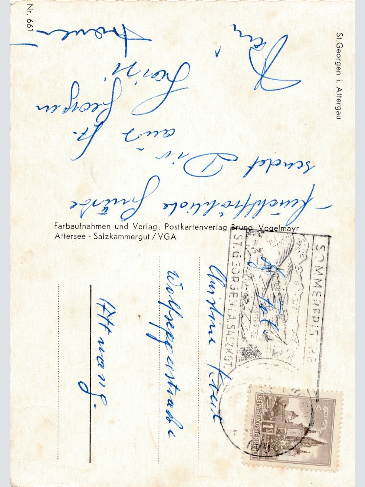 AK aus St. Georgen im Attergau Ansichtskarte (J311)