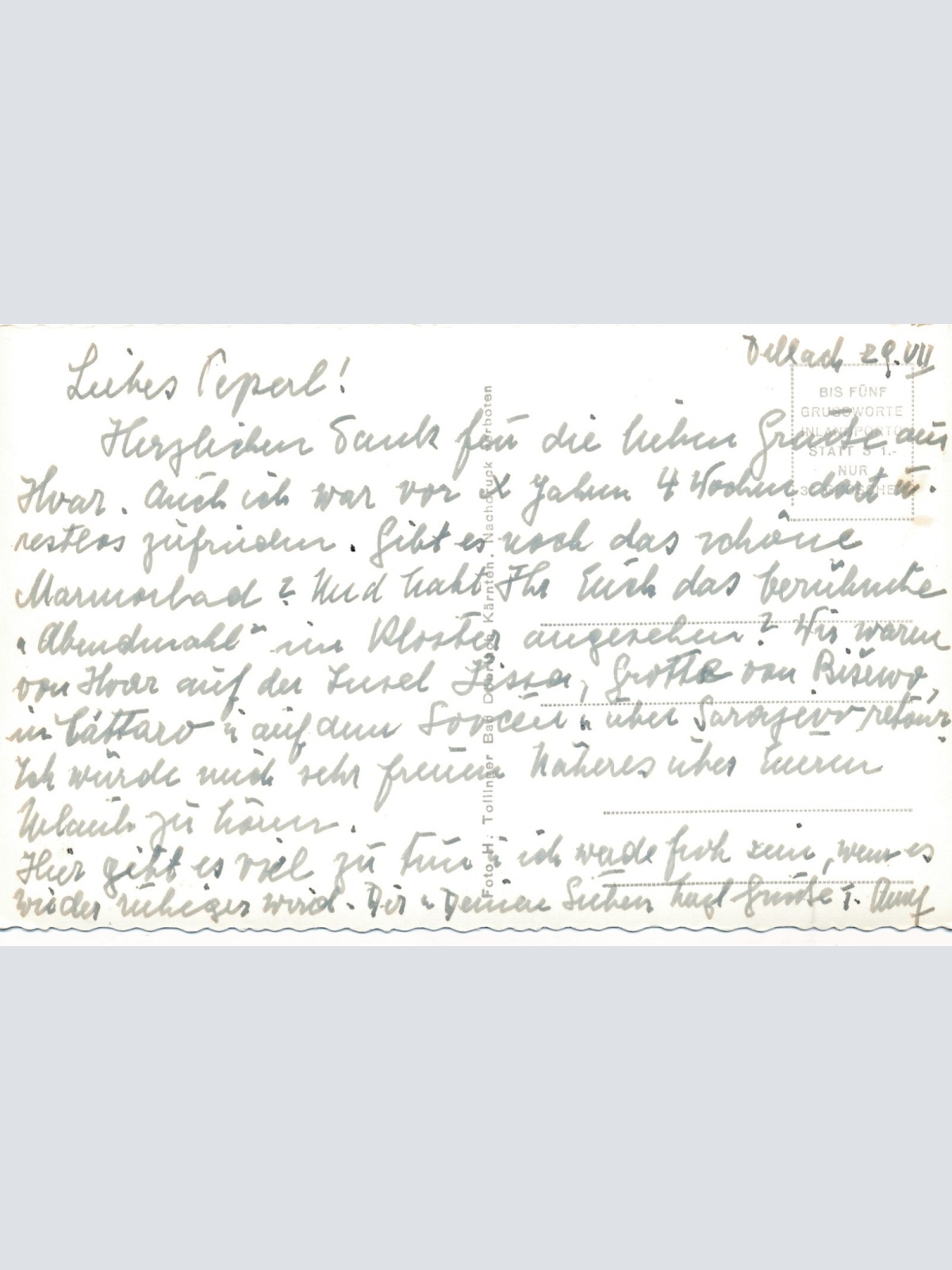 AK aus Döbriach Kärnten Ansichtskarte (12114)