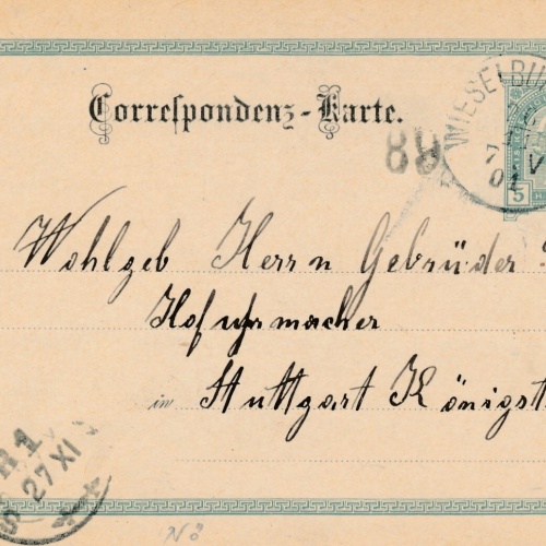 5 Heller Ganzsachen - Karte 1901 aus Wieselburg (12524)