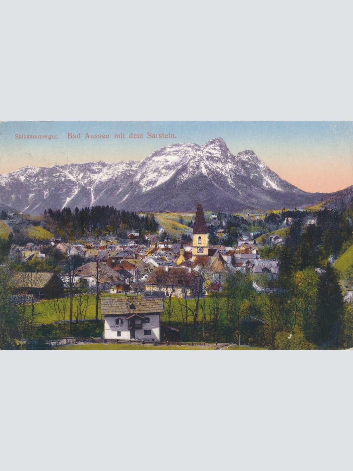 AK aus Bad Aussee mit den Sarstein Steiermark Ansichtskarte (12414)